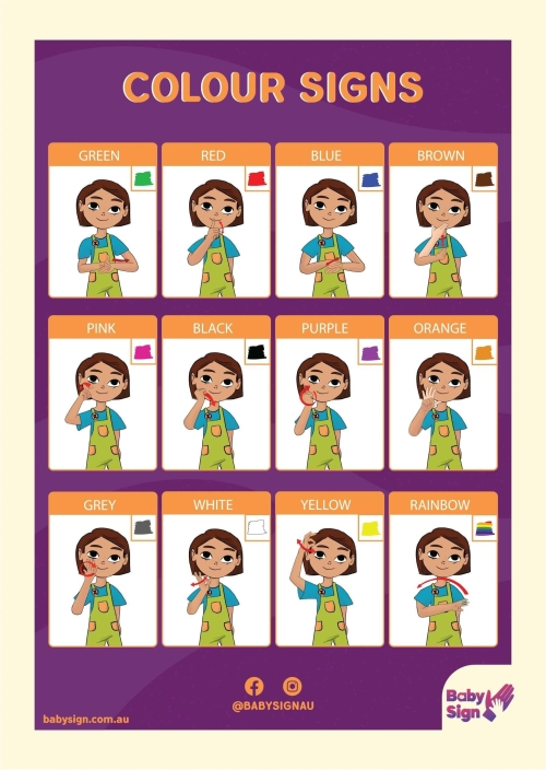 Colour Signs Language Poster Childcare