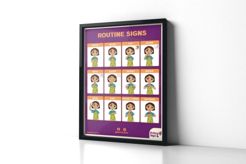 Routine Signs Poster KWS Baby Sign Language Auslan